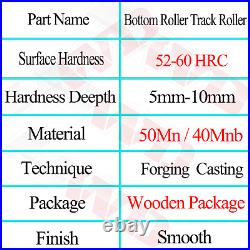 For John Deere 50G Model Heavy Duty Excavator Undercarriage Bottom Roller x6 For John Deere 50G Model Heavy Duty Excavator Undercarriage Bottom Roller x6