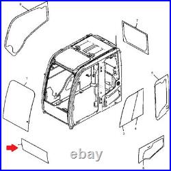 Front Lower Excavator Glass Fits John Deere- P/N 4651654