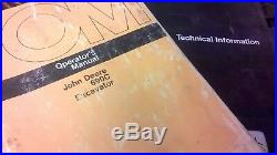 Genuine John Deere parts and operator manuals 690C excavator 1994