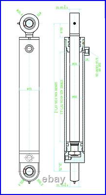 Hydraulic Cylinder Fit John Deere 60 P 60D 60G Compact Excavator AHC18100