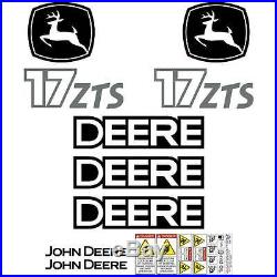 JOHN DEERE 17 ZTS Mini Excavator DECALS Stickers repro SET