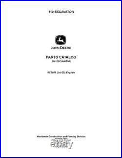 John Deere 110 Excavator Parts Catalog Manual