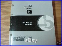 John Deere 110 Excavator Repair Technical Manual
