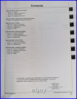 John Deere 120 Excavator Operation & Test Service Repair Manual JD TM1659 John Deere 120 Excavator Operation & Test Service Repair Manual JD TM1659