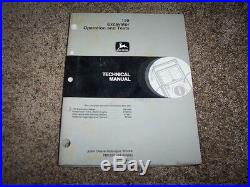 John Deere 120 Excavator Operation & Test Shop Repair Technical Manual TM1659