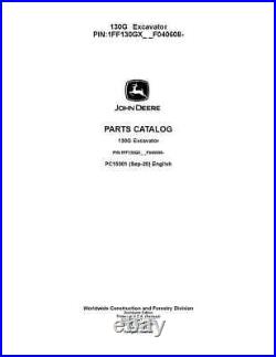 John Deere 130g Excavator Parts Catalog Manual Sn F040608