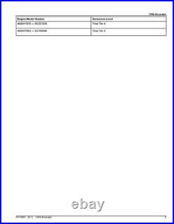 John Deere 130g Excavator Parts Catalog Manual Sn F040608