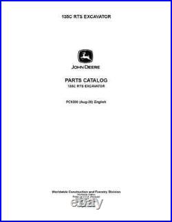 John Deere 135c Rts Excavator Parts Catalog Manual