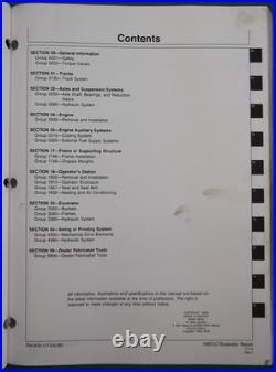 John Deere 160c LC Excavator Technical Service Shop Repair Manual Book