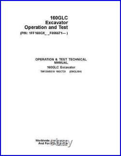 John Deere 160glc Excavator Operation Test Service Manual