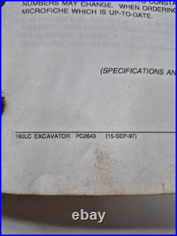 John Deere 160lc Excavator Parts Manual Book Catalog Pc2643