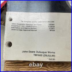 John Deere 160lc Excavator Technical Service Shop Repair Manual Book Tm1662