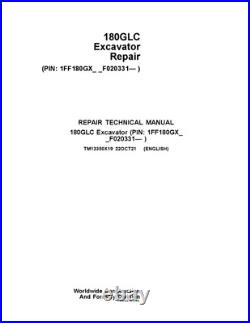 John Deere 180glc Excavator Repair Service Manual #4