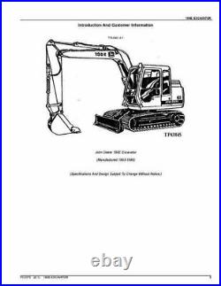 John Deere 190e Excavator Parts Catalog Manual