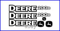 John Deere 200D Excavator Decal Set Tractor JD Stickers 3M Vinyl 200 D