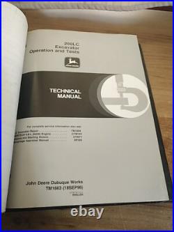 John Deere 200LC Excavator Operation & Test Diagnostic Service Manual TM1663
