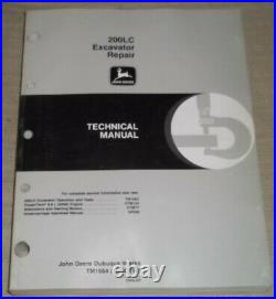 John Deere 200lc Excavator Technical Service Shop Repair Manual Book Tm1664 Oem