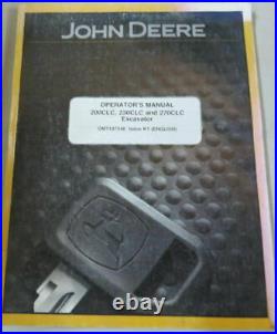 John Deere 230CLC 230C LC Excavator Owner Operator Maintenance Manual OMT187348