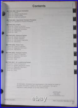 John Deere 230lc Excavator Technical Service Shop Operations & Tests Manual Book