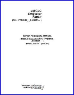 John Deere 245glc Excavator Repair Service Manual #1