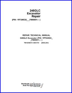John Deere 245glc Excavator Repair Service Manual Tm14058x19