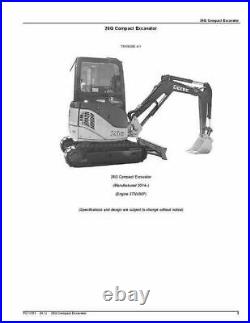 John Deere 26g Excavator Parts Catalog Manual