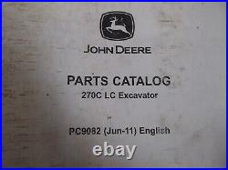 John Deere 270c LC Excavator Parts Manual Book Catalog Pc9082