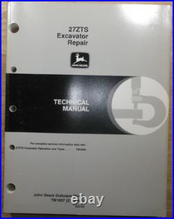 John Deere 27zts Excavator Technical Service Repair Service Shop Manual