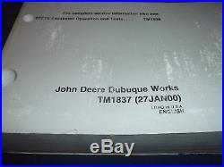 John Deere 27zts Excavator Technical Service Repair Shop Book Manual Tm-1837