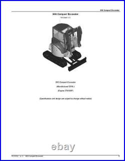 John Deere 30g Excavator Parts Catalog Manual