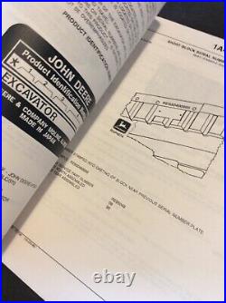 John Deere 330LC 370 Excavator Parts Catalog Manual Manual Book Guide Service