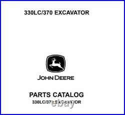 John Deere 330c LC 370 Excavator Parts Manual Catalog Catalogue English CD