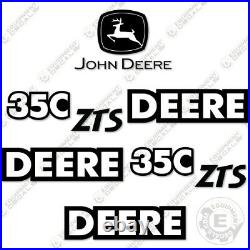 John Deere 35C ZTS Decal Kit Mini Excavator Equipment Decals 3M Vinyl