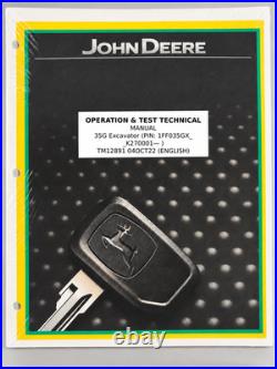 John Deere 35G Excavator Operation & Test Service Manual TM12891