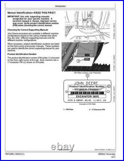 John Deere 380glc Excavator Operation Test Service Manual