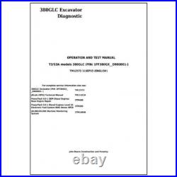 John Deere 380glc(t3/s3a) Excavator Diagnostic, Operation & Test Manul Pdf On Usb
