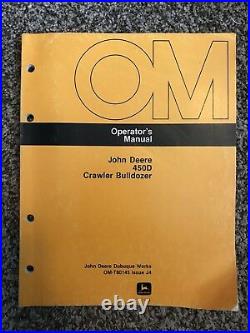 John Deere 450D Crawler Bulldozer Owner Operator Maintenance Manual OMT80145