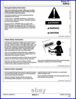 John Deere 470glc Excavator Operation Test Service Manual