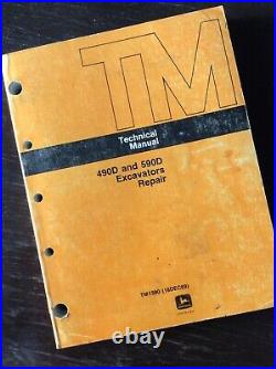 John Deere 490D 590D Excavator Techincal Shop Service Repair Manual TM1390 Book