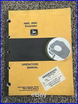 John Deere 490D 590D Hydraulic Excavator Owner Operator User Manual OMAT126018