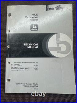 John Deere 490E Excavator Repair Manual TM1505