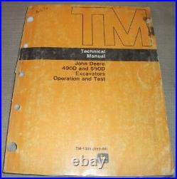 John Deere 490d 590d Excavator Technical Service Shop Op Test Manual Book Tm1389