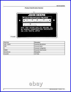John Deere 490e Excavator Parts Catalog Manual