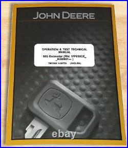 John Deere 50G Excavator Operation & Tests Service Repair Manual TM12885
