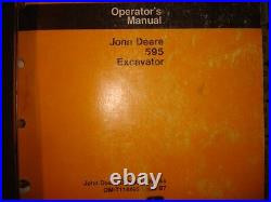 John Deere 595 Excavator Operators & Shop Service Repair Manual