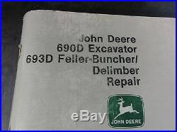 John Deere 690D Excavator 693D Feller Buncher Repair Technical Manual TM1388