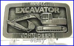 John Deere 690E-LC Excavator Pewter Belt Buckle River City Rendezvous 1996 Lt Ed