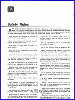 John Deere 690b Excavator Operators Manual