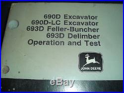 John Deere 690d 693d Excavator Technical Service Shop Op Test Manual Book Tm1387