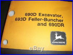 John Deere 690d Excavator 693d Feller Buncher 690dr Parts Manual Book Pc-2151